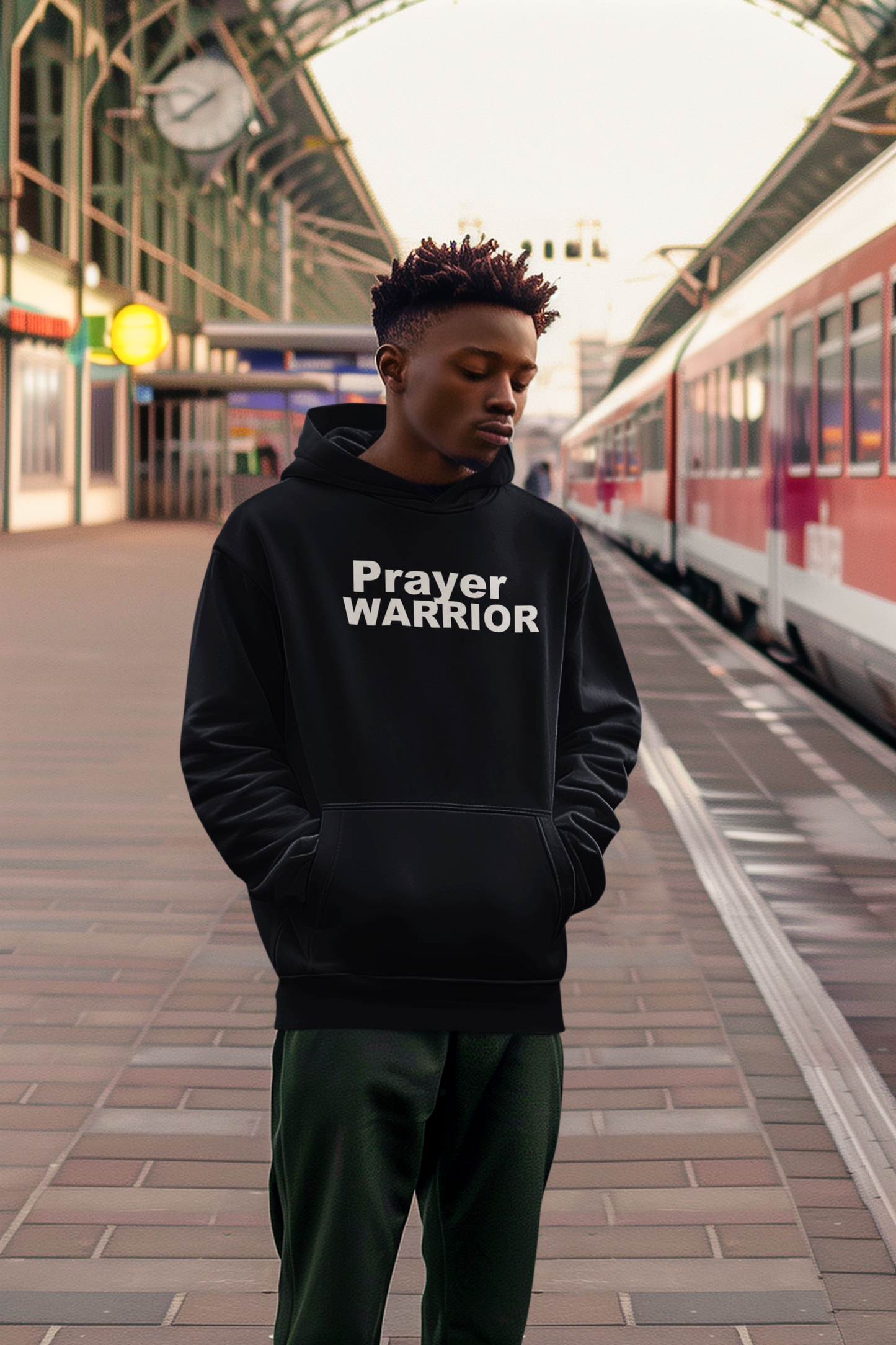 PRAYER WARRIOR Hoodie (Neutral Colors)