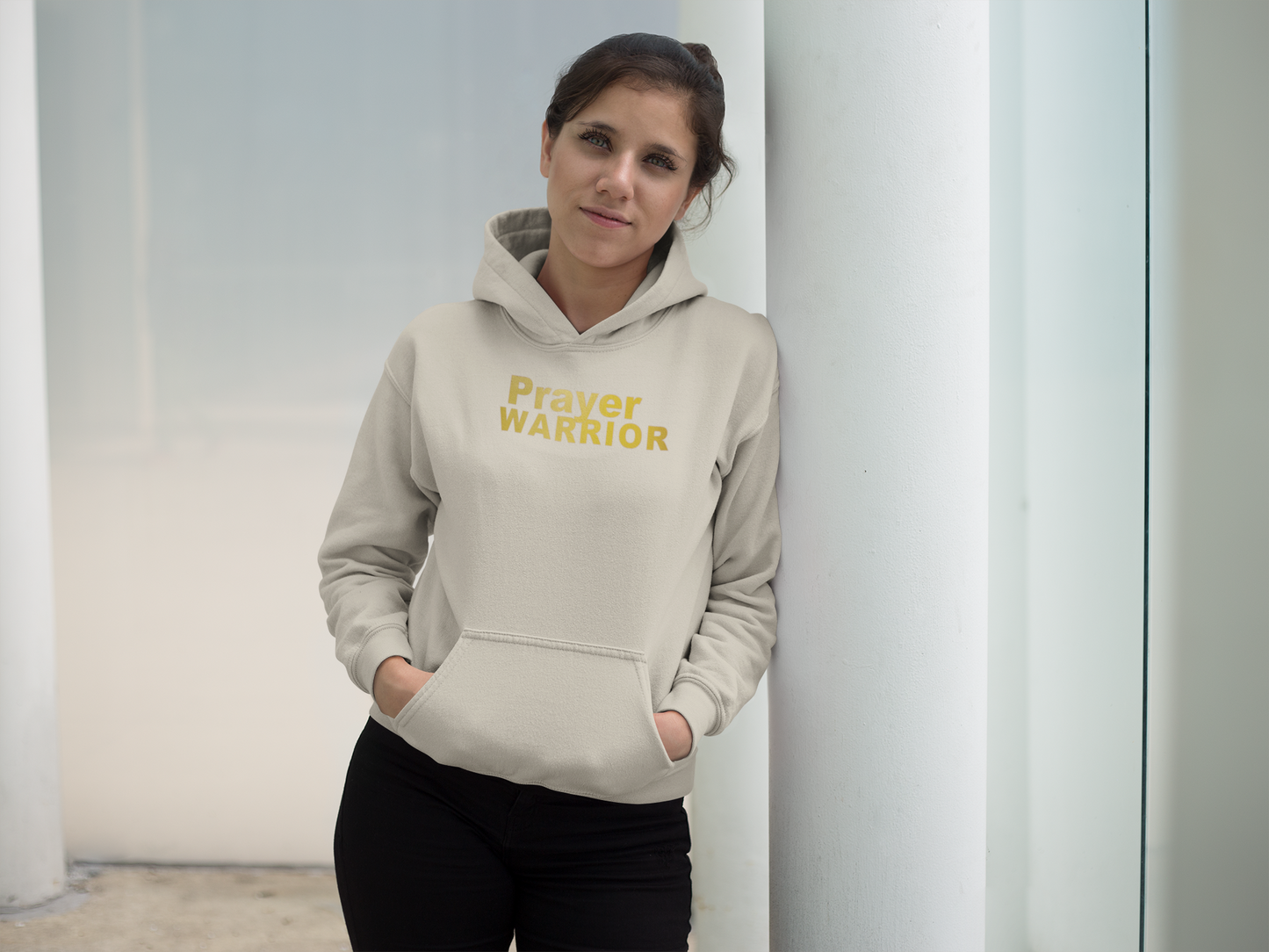 PRAYER WARRIOR Hoodie (Neutral Colors)