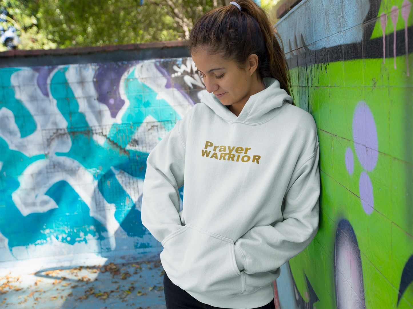 PRAYER WARRIOR Hoodie (Neutral Colors)