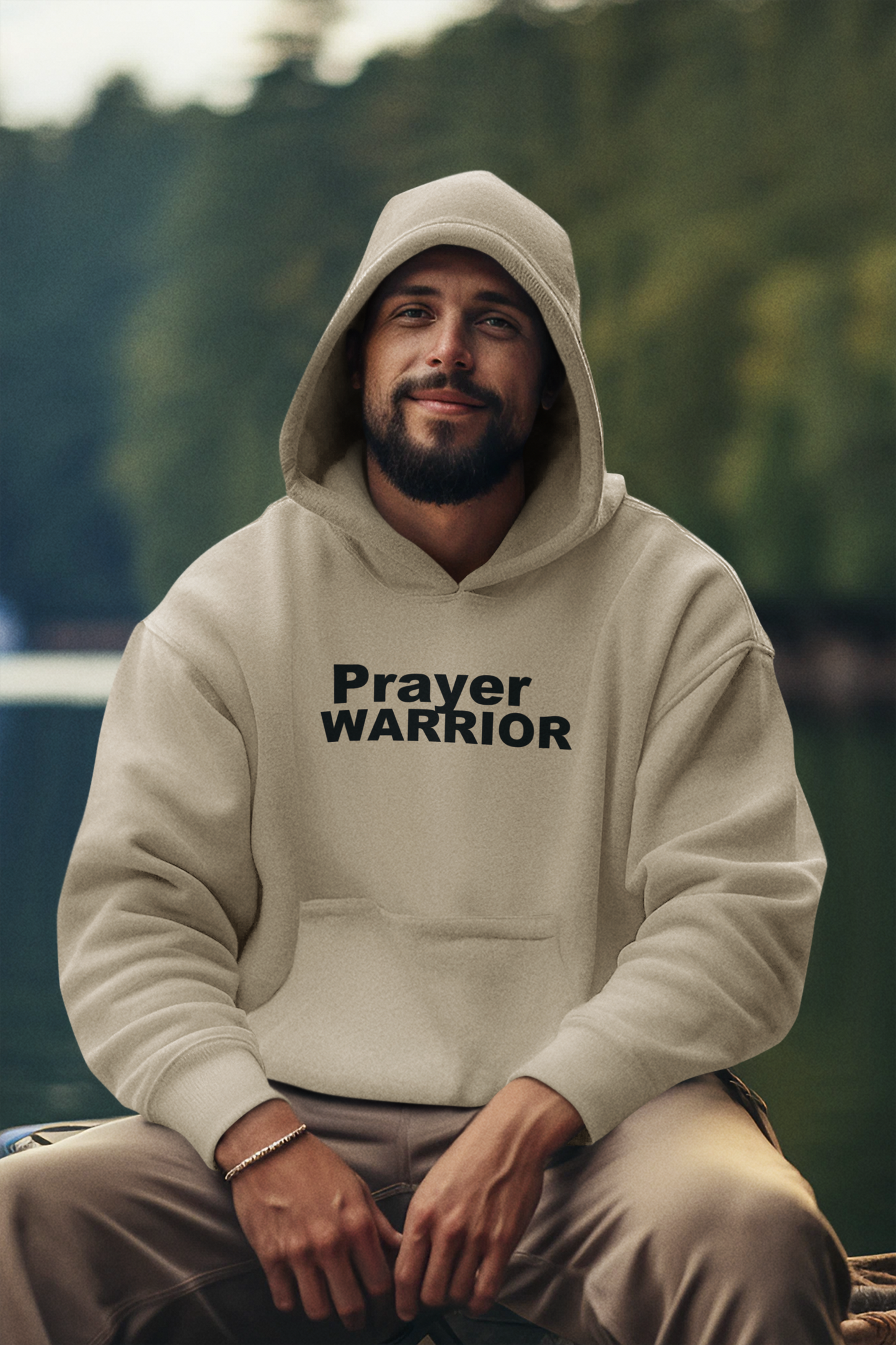 PRAYER WARRIOR Hoodie (Neutral Colors)